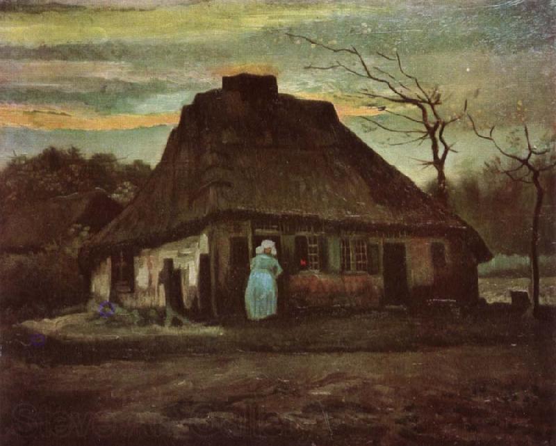 Vincent Van Gogh Cottage with Trees (nn04) Norge oil painting art